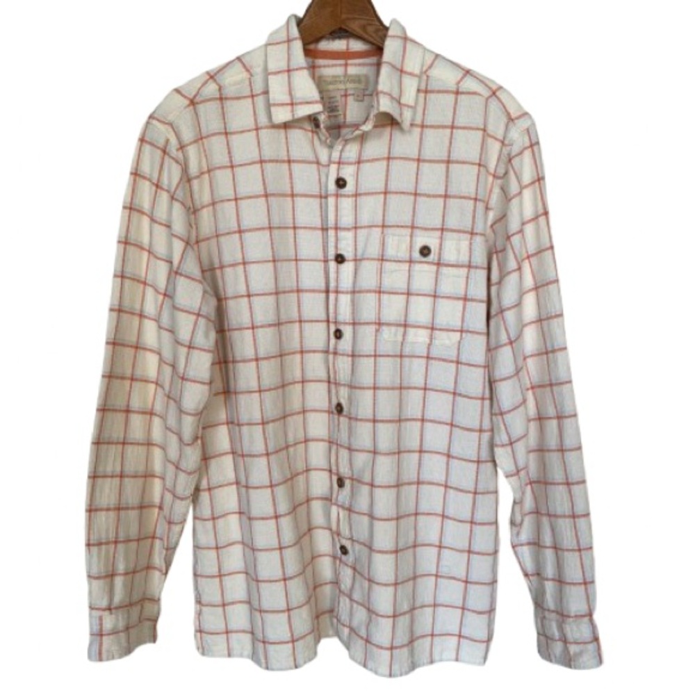The Territory Ahead Men's Cotton Button Down Shirt Size L Breathable Travel EUC